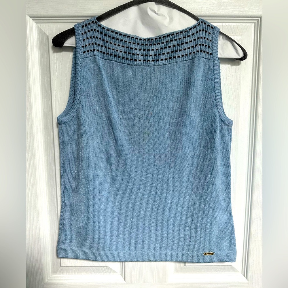 St. John Sport blue and brown cami